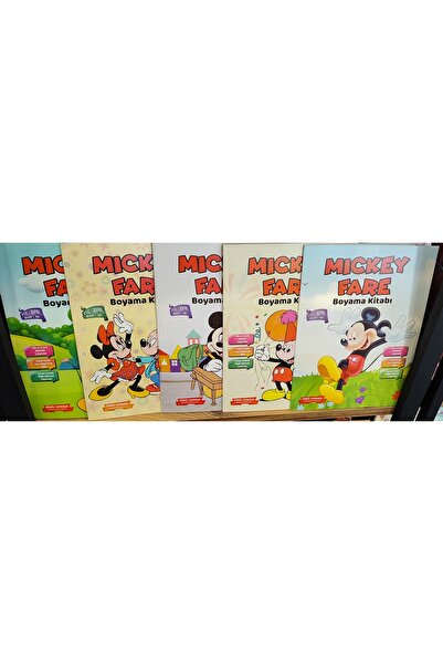 ada çanta kırtasiye mickey mouse figürlü 5 adetlik boyama kitabı seti AD87965
