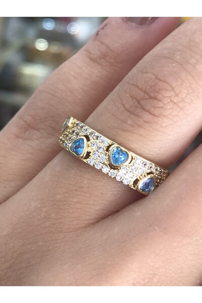 the ASEL İNCİ خاتم بتفاصيل قلب من حجر الراين