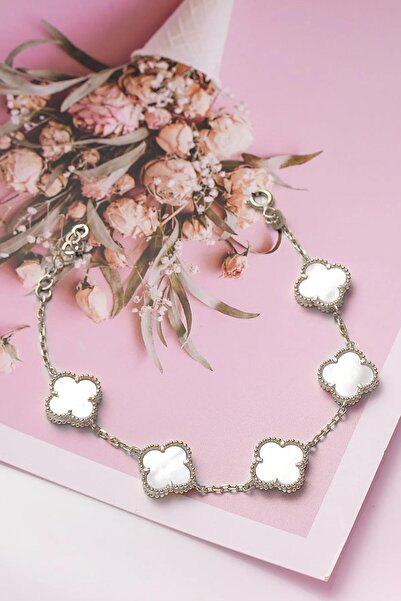 AURRARİ Silver Natural Stone Premium Steel Bracelet