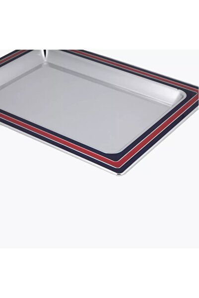 Generic Al Saif 2-Piece Stainless Steel Serving Tray Set