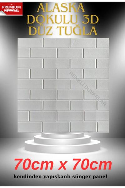 Renkli Duvarlar 70cmx70cm 1 Adet Yapışkanlı Sünger Duvar Paneli Kabartmalı Karavan Salon Duvar Kağıdı Alaska