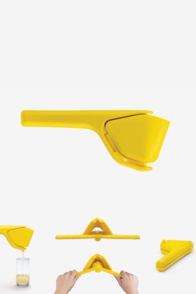 Jenisa Dreamfarm Fluicer – Easy Squeeze Portable Lime, Lemon Squeezer Yellow Juicer 24 cm