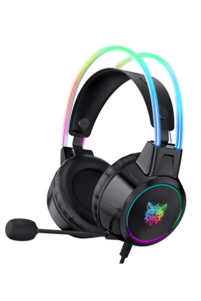 Onikuma سماعات الألعاب السلكية X15 Pro المزودة بميكروفون وإضاءة LED لأجهزة PS4/PS5/XOne/XSeries/NSW