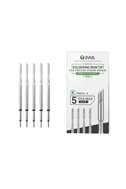 2uul FD22 K Tipi C210 Uyumlu Lehimleme Ucu Seti (5'li Paket)