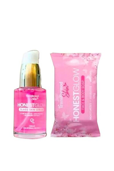 Transformed Skin سيروم الوجه الزجاجي المتوهج من Honest Glow بحجم 30 مل وصابون...