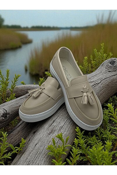 Bircan unisex Çocuk Klasik Okul Sünnet Düğün püsküllü hafif taban Ayakkabı