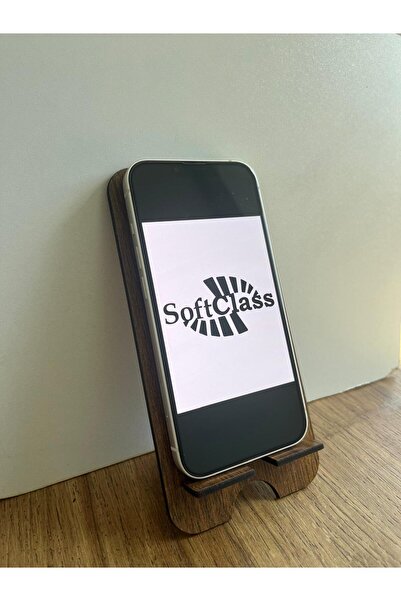 softclass Masa Üstü ''N'' HARFLİ Özel Harf Ahşap Telefon Tutucu Aparatı 17cm Sabitleyici Telefon Tutacağı