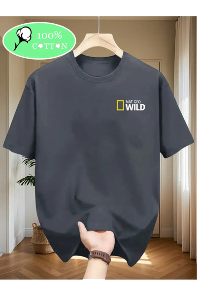 Flaubert -Nat Geo Wild Printed Cotton Oversize Men's T-Shirt Big Size