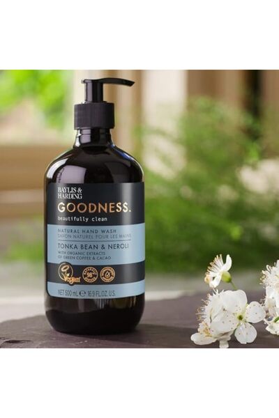 Baylis & Harding غسول اليدين الطبيعي من جودنس ٥٠٠ مل - حبوب التونكا والنيرولي | غسول يدين نباتي ومرطب