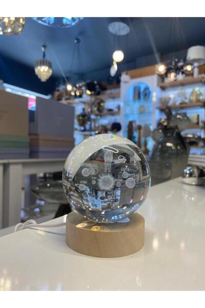 ÇIRPAN EV ASTRONOT CAM IŞIKLI DEKORATİF KÜRE 7CM