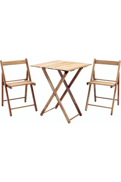 TRAMONTINA طقم طاولة وكراسي قابلة للطي من بوتنزا، مكون من 3 قطع، مصنوع من خشب...