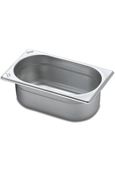 TRAMONTINA Since 1911, Made In Brazil - GN 1/4 stainless steel food pan without handles, 65 mm deep