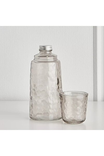 Generic Alda Glass Bottle with Cup - 1.1 L