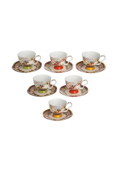 Lucky Art Fiora Bone 6 lı Cay Fıncanı Setı