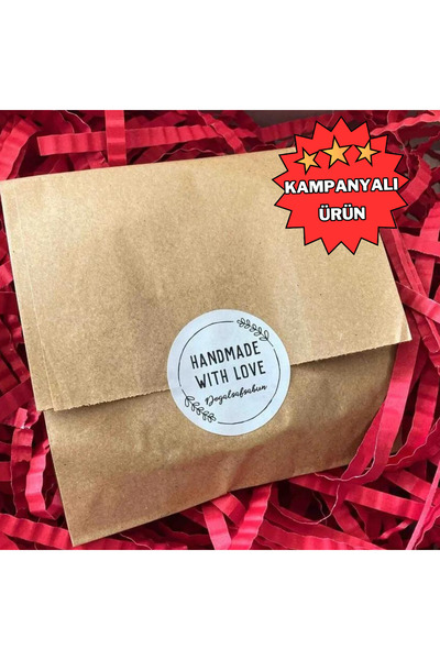 HDF PAZARLAMA Kraft Gift Package Wrapping Bag Şamua Paper Bag 50 Pieces 12X20Cm 12 X 20