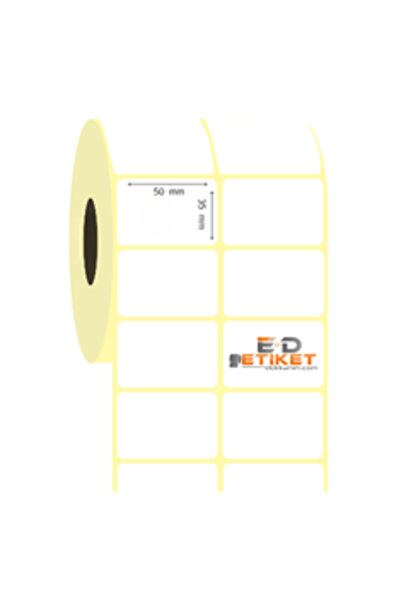 50mm x 35mm Yanyana 2'li Termal Etiket