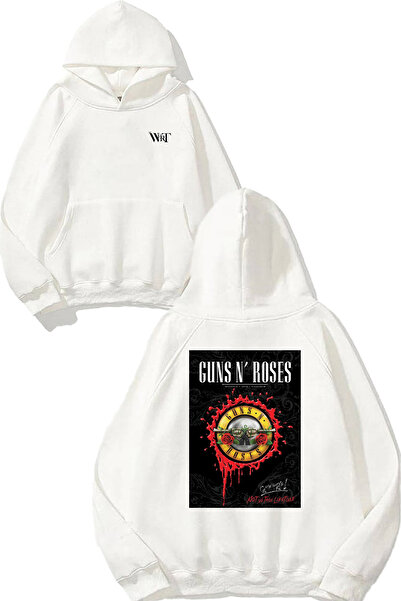 THEWERT Φούτερ με κουκούλα με στάμπα στην πλάτη με σχέδιο Guns n Roses 27