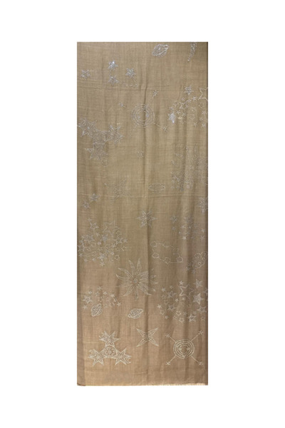 fiore fashion Stone Modal Shawl 90% Modal, 10% Cashmere Mocha Color (Mocha - Cream)