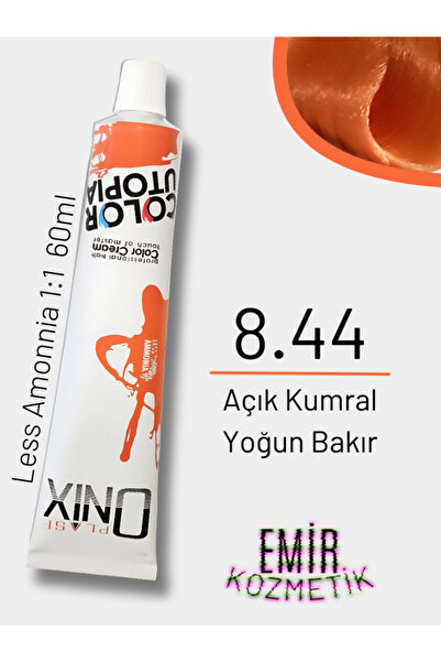onix Düşük Amonyaklı Saç Boyası 60ml Açık Kumral Yoğun Bakır 8.44