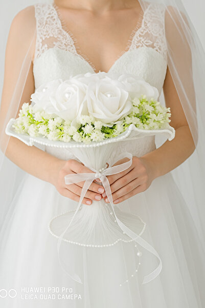 Bioren Cipsolu Beyaz Gül Gelin Çiçeği