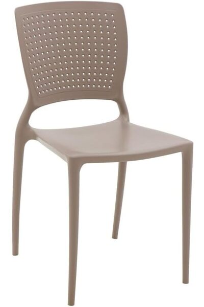 TRAMONTINA Safira Taupe Polypropylene and Fiberglass Chair