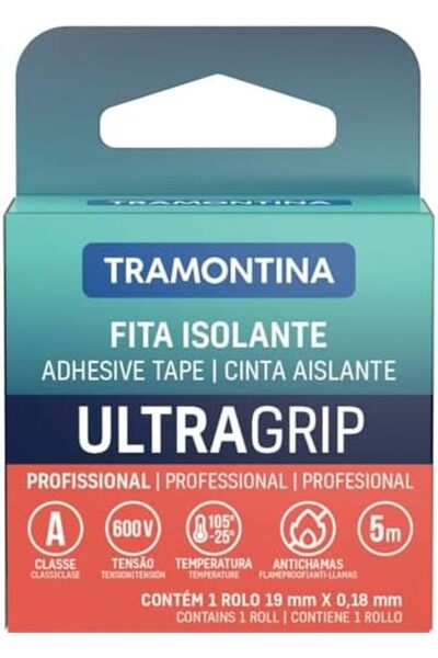 TRAMONTINA 0.18x19mm 5m Black Flame Retardant Electrical Tape Class A