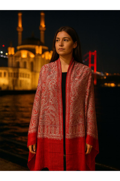 fiore fashion Pashmina Cashmere Embroidered Shawl