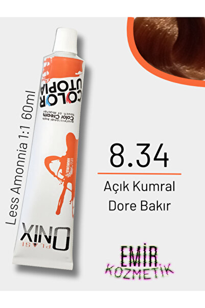 onix Düşük Amonyaklı Saç Boyası 60ml Açık Kumral Dore Bakır 8.34