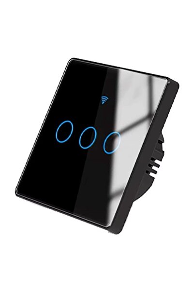 OEM Intelligent Switch, Wi-Fi, 10A, 3 Channels, Tempered Glass, Tuya, Smart Life, Compatible with Amazon