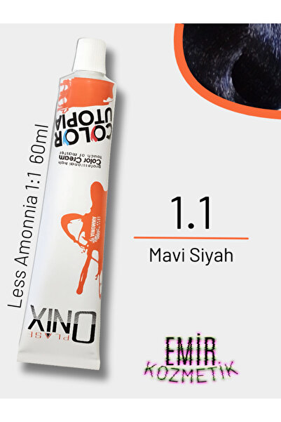 onix Düşük Amonyaklı Saç Boyası 60ml Mavi Siyah 1.1