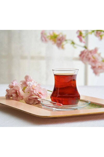 SunaStore Lav Eda Çay Seti Çay Takımı - Çay Bardağı Takımı 12 Prç. 6 Kişilik