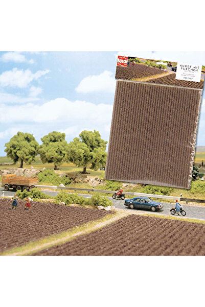 Busch 1:87 HO- N Ölçek İçin Oluklu Karton üzeri işlenmiş (Toprak görünümlü)Sürülmüş tarla Maket zemini