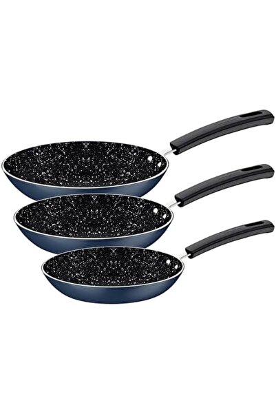 TRAMONTINA Turim Aluminum Frying Pan Set - 3 Pieces (Blue)