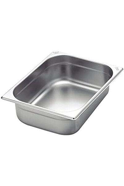TRAMONTINA Since 1911, Made In Brazil - GN 1/2 stainless steel food pan without handles, 100 mm deep