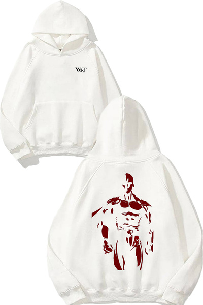 THEWERT One Punch Man 7 Design Back Printed White Hooded Sweatshirt