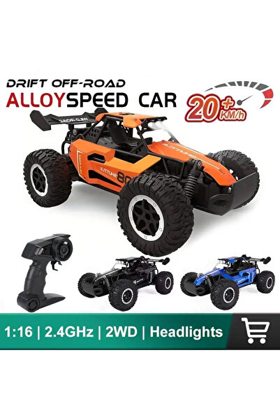 Generic 1:16 Off Road Şarjlı RC Uzaktan kumandalı TURUNCU Arazi Aracı 5 Kanallı Tek Bataryalı 20 Km/s Hızınd
