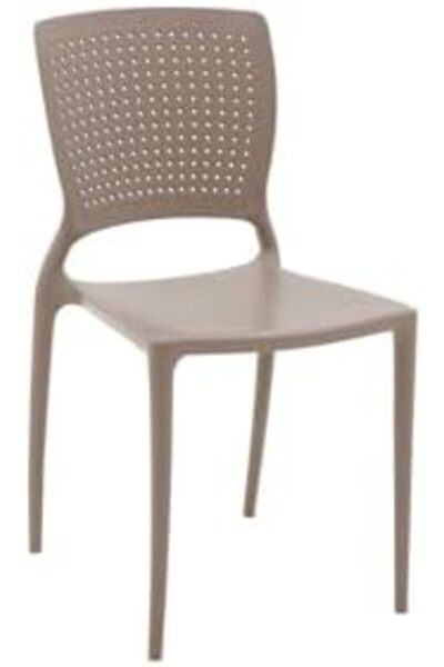 TRAMONTINA Safira Taupe Polypropylene and Fiberglass Chair