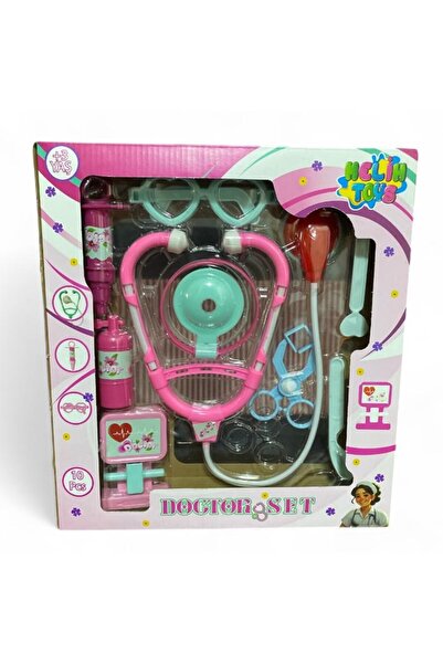 Melih Toys 9 Parça Kutulu Eğitici Doktor Seti Pembe 2531