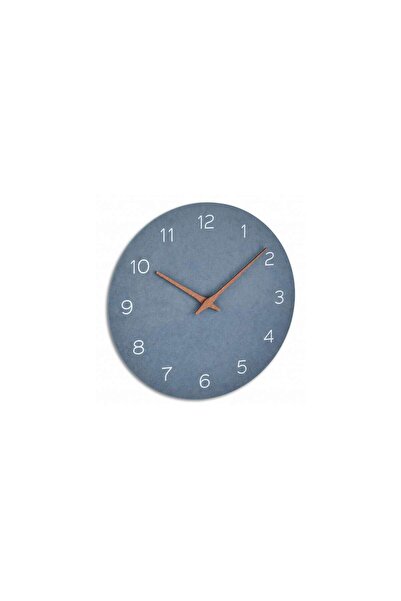 TFA Silent precision wooden wall clock, analog, minimalist design, blue, 60.3054.06