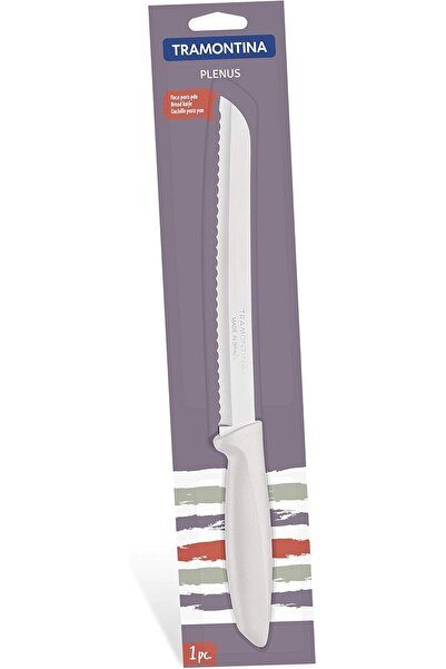 TRAMONTINA Plenus 8 Inches Bread Knife with Stainless Steel Blade and White Polypropylene Handle