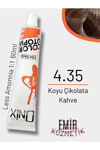 onix Düşük Amonyaklı Saç Boyası 60ml Koyu Çikolata Kahve 4.35