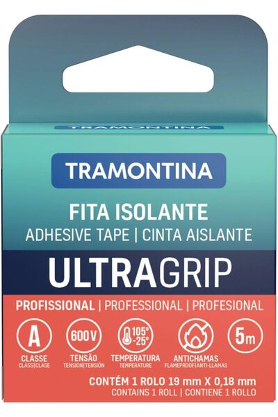 TRAMONTINA 0.18x19mm 5m Black Flame Retardant Electrical Tape Class A
