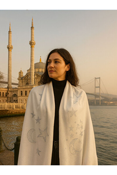 fiore fashion Stone Modal Shawl 90% Modal, 10% Cashmere Mocha Color (Mocha - Cream)