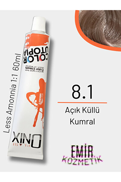 onix Düşük Amonyaklı Saç Boyası 60ml Açık Küllü Kumral 8.1