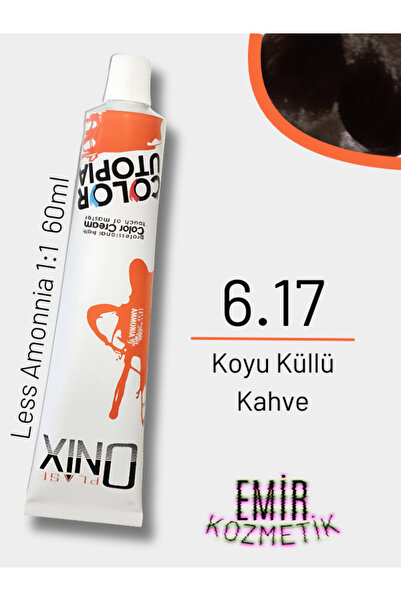 onix Düşük Amonyaklı Saç Boyası 60ml Koyu Küllü Kahve 6.17