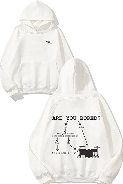 THEWERT Батерия Барабанна музика 6 Дизайн На гърба отпечатана бяла качулка с ...