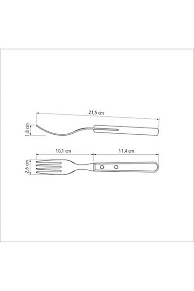 TRAMONTINA Jumbo Fork Impact, Heat and Water Resistant Wood Handle