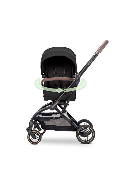 LORELLİ MAKAYA 360 Dönebilen Kabin Tipi Bebek Arabası - Black
