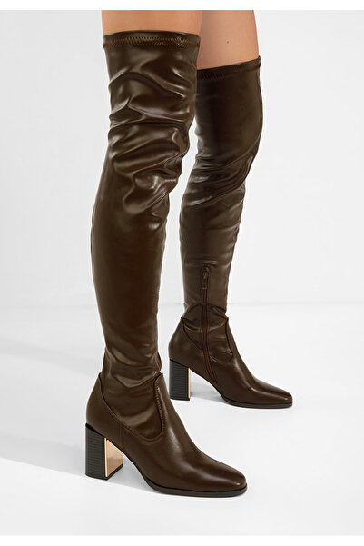 B T Shoes Ψηλές μπότες Jeanne καφε