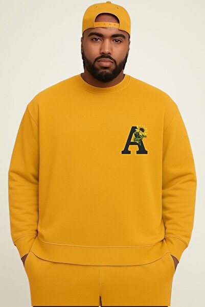 DM DOLCE MORE Hanorac unisex de mărime mare cu imprimeu floral